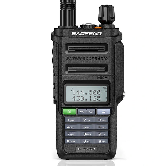 Baofeng UV-9R PRO V2 Dual Band Ham Radio, 128 Channels Walkie Talkie, High-Power Two-Way Radio, IP68 Waterproof, 2800mAh, Flashlight