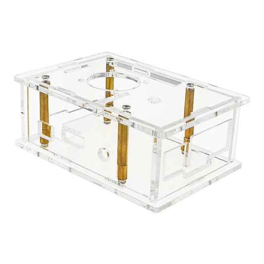 Orange Pi5 MAX Transparent Acrylic Case with Cooling Fan & Enhanced Heat Dissipation