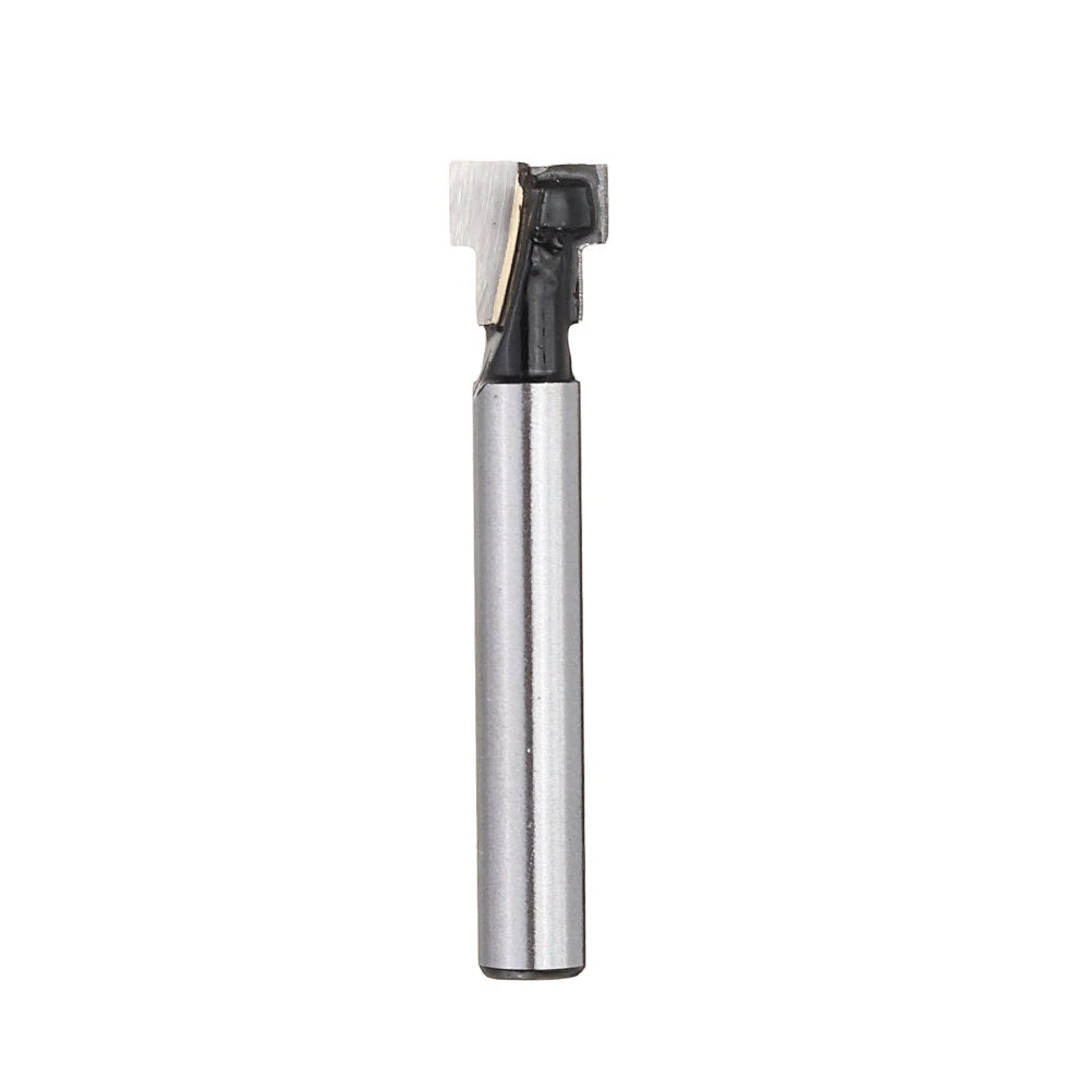 Woodworking T-Shaped Keyhole Milling Cutter Set – Round Shank 1/4 Inch, Sizes 1/2, 3/8, 5/16 for Trimmer
