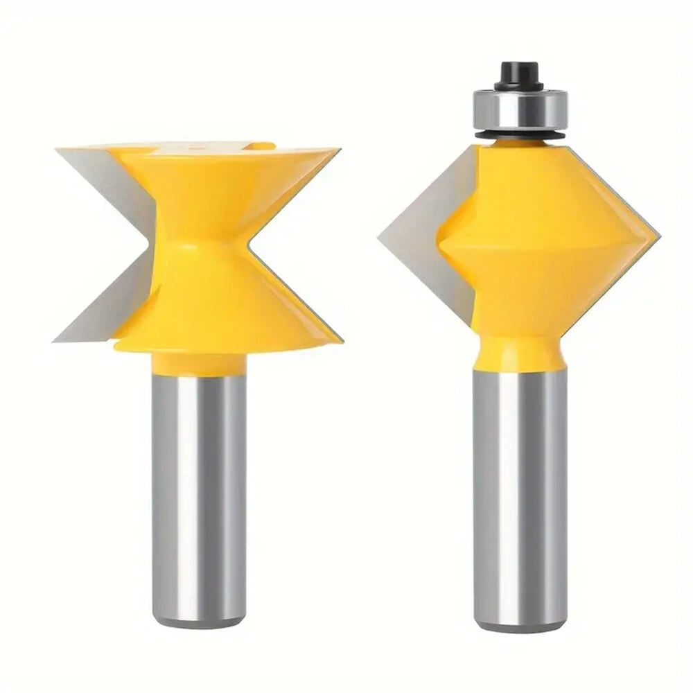 45° Edge Banding Router Bit, Tungsten Carbide Steel, Woodworking Milling Cutter