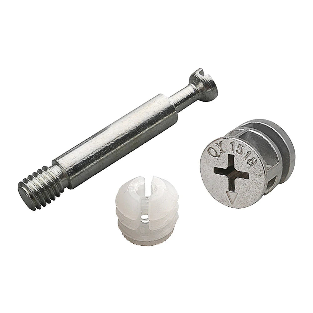 20PCS Three-in-One Woodworking Connectors for 15-21mm Boards: Locking & Fastening Punch Tools