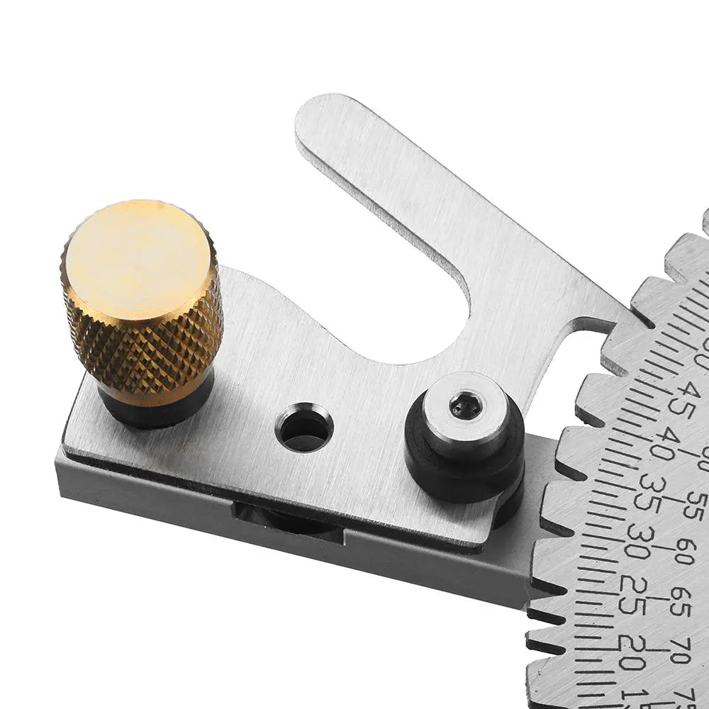 Drillpro Brass Handle Miter Gauge with T-Track for Table Saw & Router Woodworking