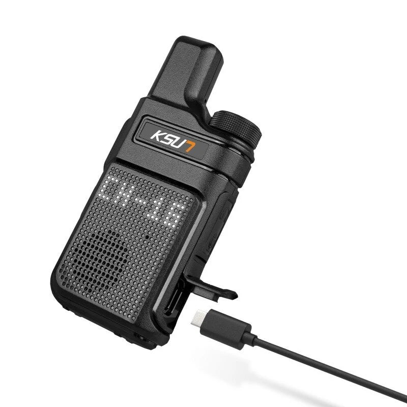 2-Pack KSUN X-M6 6W Mini Walkie Talkie UHF 400-480 MHz PMR446 Transceiver with Internal Antenna
