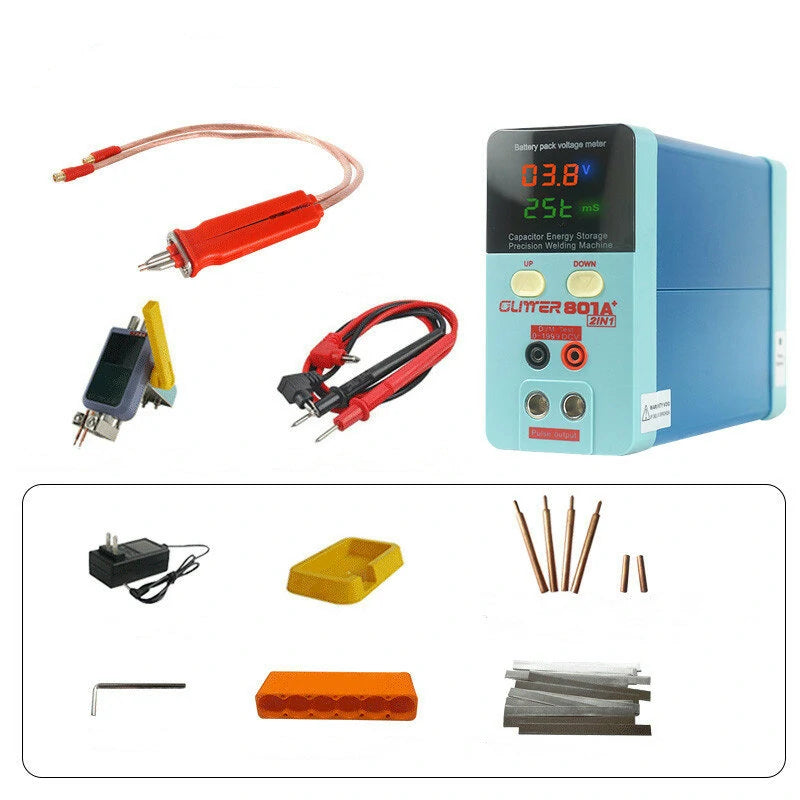 11.3KW Handheld Spot Welder with Voltage Tester for Battery Repair, EU/US Plug - GLITTER Energy Storage Electric Welder