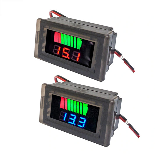 Waterproof Digital Battery Voltmeter 12V-60V Lithium Capacity Indicator for Cars