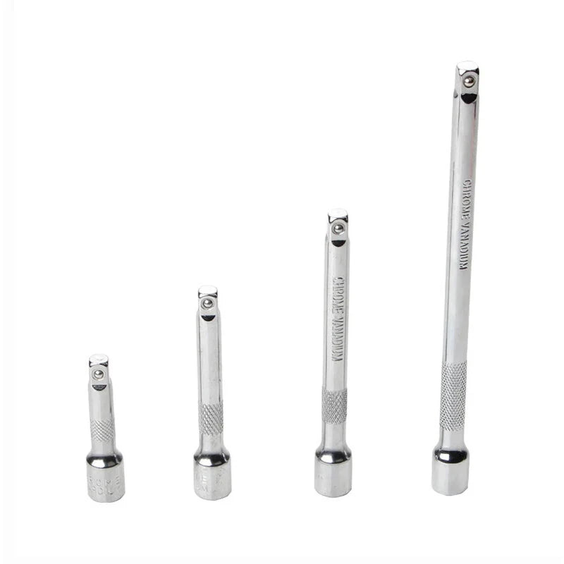 4PCS 1/4 Inch Extension Rod Set - Chrome Vanadium Steel, Quick Release Socket Wrench Tools (150mm, 100mm, 75mm, 50mm)