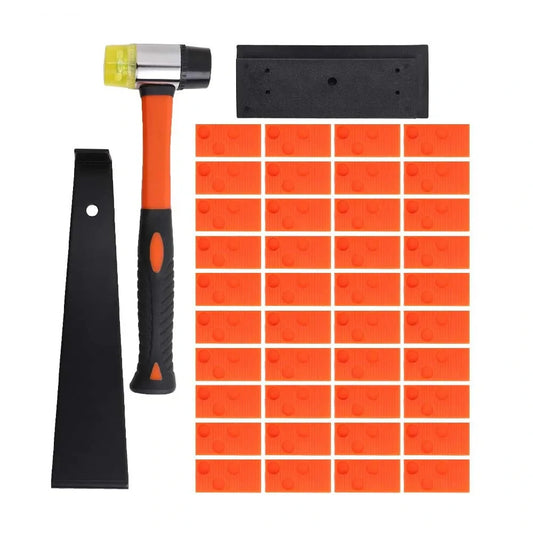 43-Piece Wood Flooring Installation Kit: 40 Spacers, Heavy-Duty Pull Bar & Tapping Block