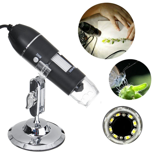 1600X USB Digital Microscope with 8 LED 2MP Camera