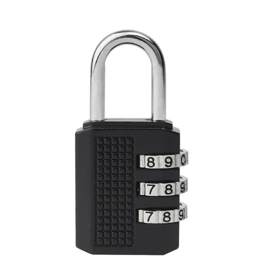 High-Quality Black Zinc Alloy Mini Combination Lock for Secure Luggage and Storage
