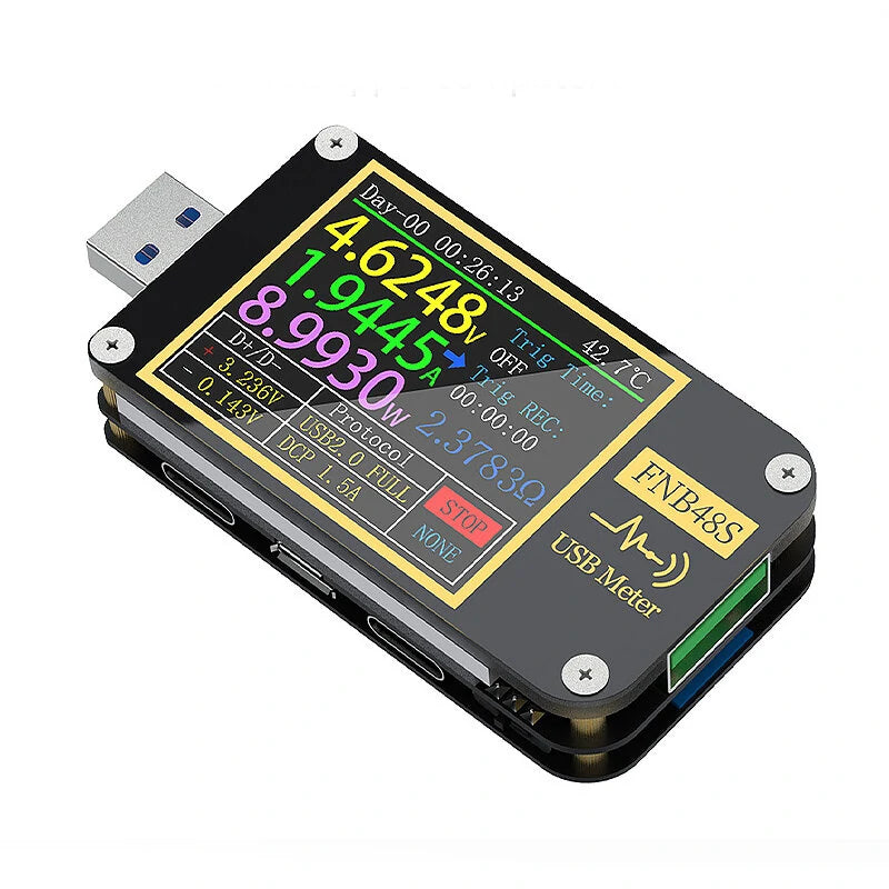 FNIRSI-FNB48S USB Tester: Voltmeter, Ammeter, PD Trigger, Fast Charging Protocols