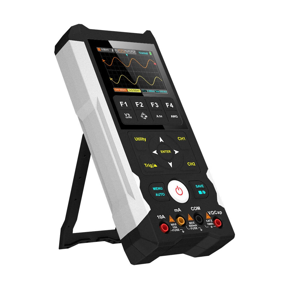 MUSTOOL MDS8209 3-in-1 Handheld Oscilloscope, DMM & Waveform Generator - 80MHz/50MHz, Dual Channel, AI Preview, 15W Fast Charge