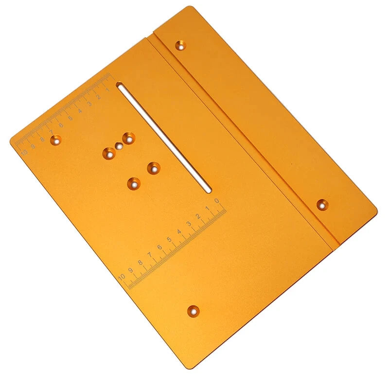 Aluminum T60 Mini Table Saw Insert: Precision Flip Cover Plate with Miter Gauge & Wrench for Woodworking