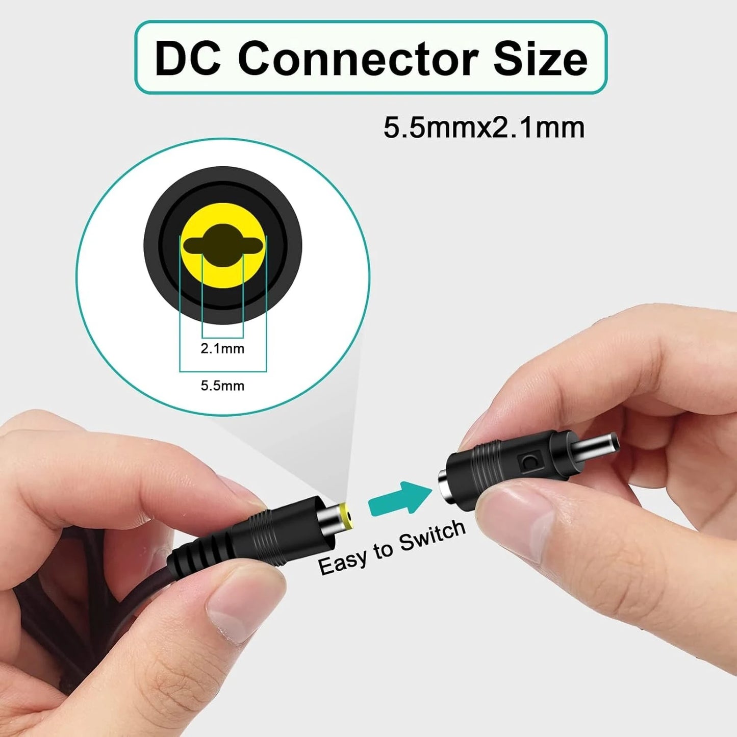 30W Universal AC to DC Power Adapter 3V-12V 2A with 5V 2.1A USB, 8 DC Plugs EU/US for LED, CCTV, Router, TV Box