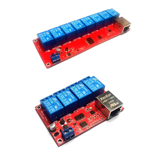 4/8 Channel TCPIP Network Relay Switch for Remote & LAN Control - Home Automation Smart Device (5V/12V/24V) Low Power