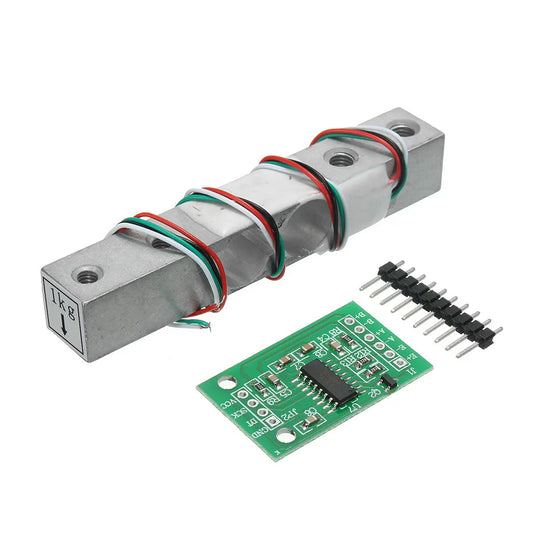 HX711 24-Bit AD Module & 1kg Aluminum Load Cell Scale Kit - 3pcs Set