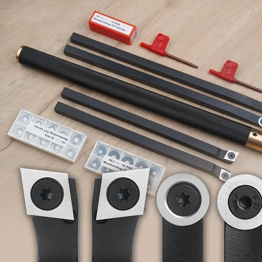 GANWEI High Hardness Carbide Inserts Lathe Turning Tool with Wrenches for Woodworking