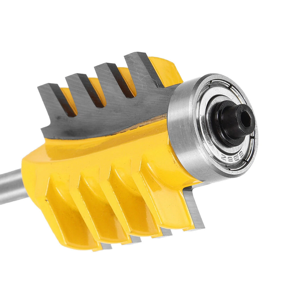 Drillpro Reversible T-Slot Finger Joint Router Bit - 1/2 or 1/4 Inch Shank for Woodworking