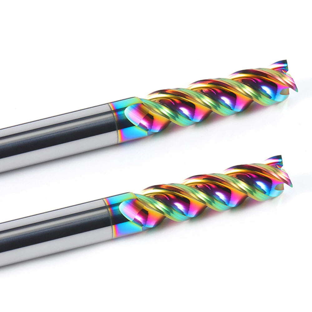 CNC Router Bit - Tungsten Carbide, 3 Flutes, 4mm/8mm/10mm Shank & Cutting Diameter, 12mm/24mm/30mm Length End Mill