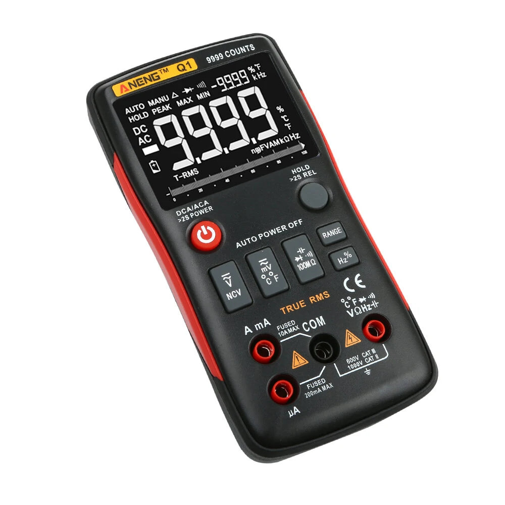 ANENG Q1 True RMS 9999 Counts Digital Multimeter AC/DC Voltage Current Tester with Analog Bar