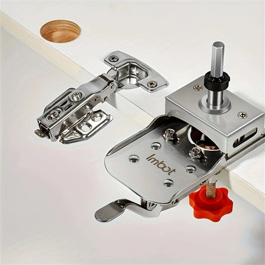 35mm Concealed Door Hinge Drilling Jig Guide - Locking Cabinet Positioning Tool & Locator