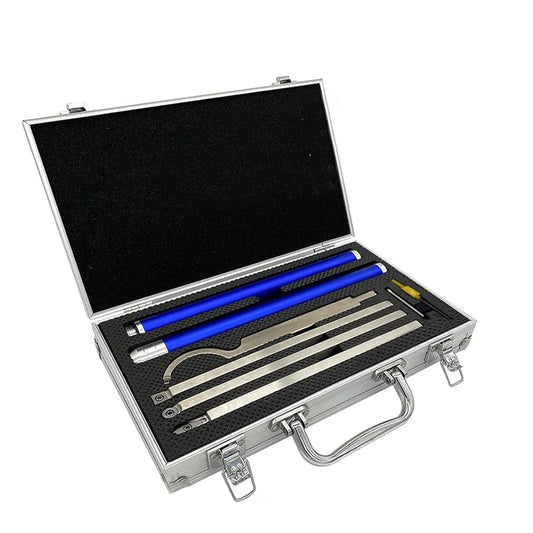 6-in-1 Carbide Tipped Wood Turning Tool Set with Interchangeable Aluminum Alloy Handle and Diamond Round Square Inserts