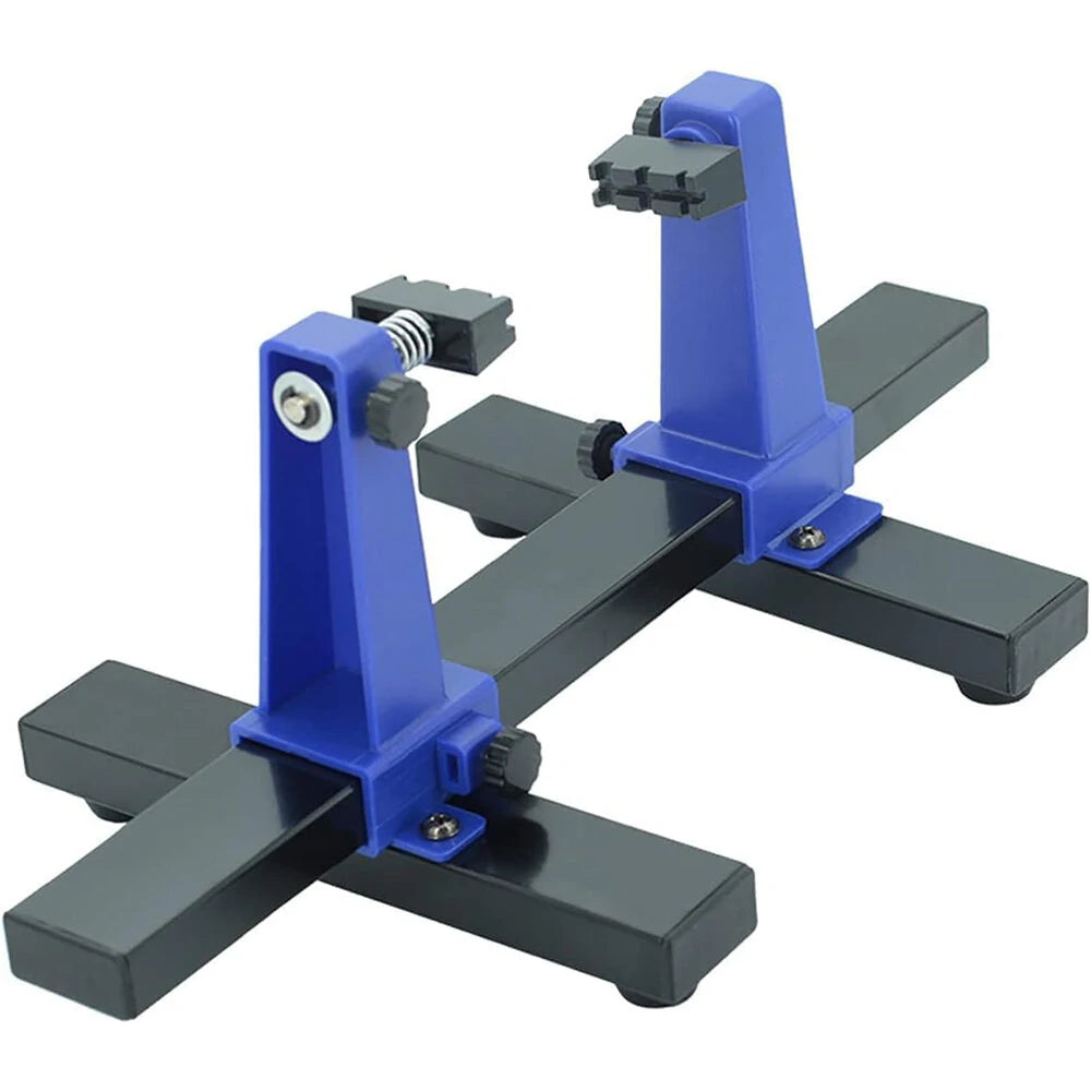 360° Rotating Adjustable PCB Holder - Fireproof Ceramic & Metal, Max 20cm Width for Circuit Board Soldering