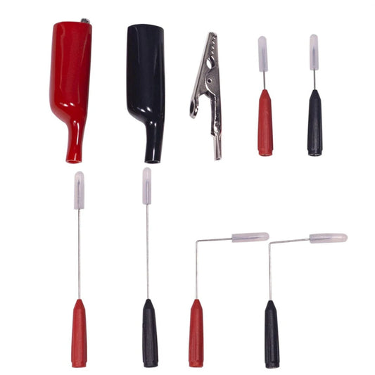 9PCS 2mm Multimeter Test Probes & Clips - Durable Steel for Accurate Automotive & Electrical Measurements