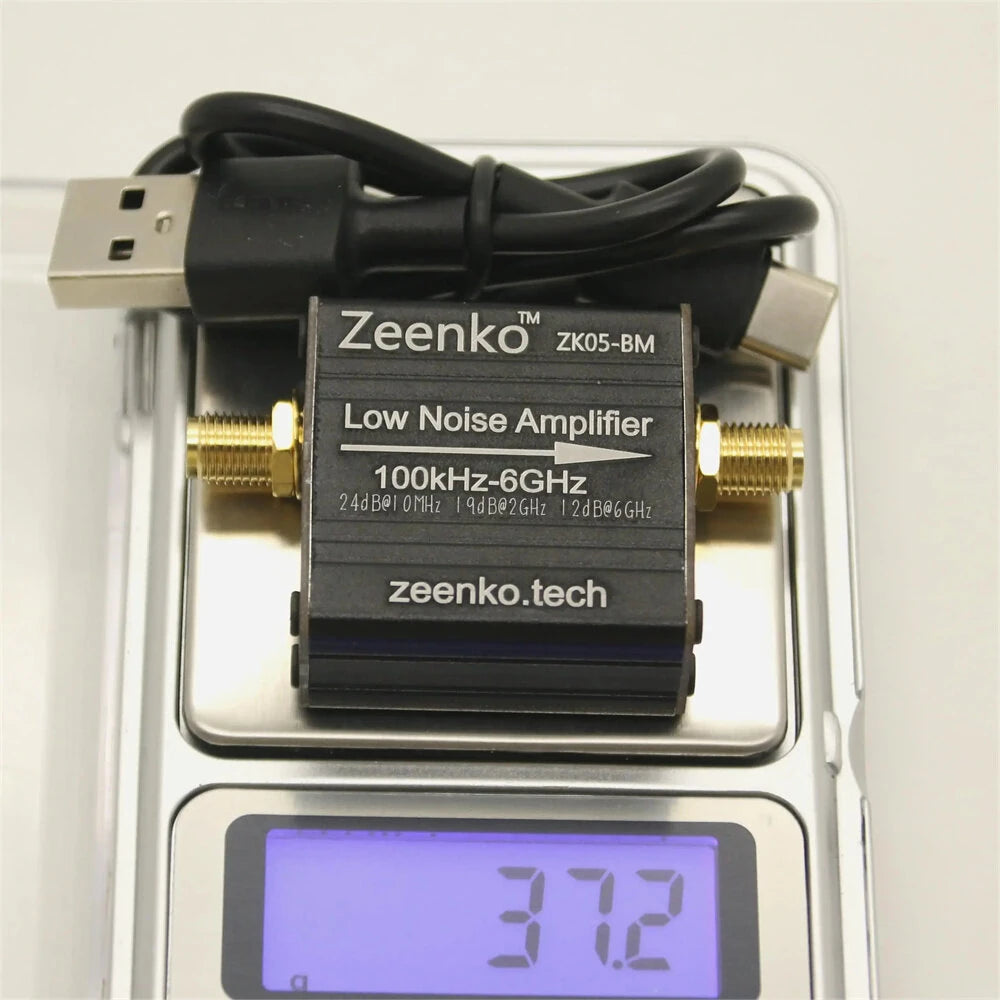 Zeenko BM Series USB Low Noise RF Amplifier 100KHz-10GHz 20dB Gain with Built-in Battery