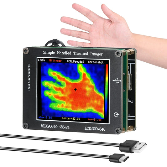 2.0 LCD Infrared Thermal Imager Camera, 240x320 Resolution, -40℃ to 300℃, 24x32 Pixel Sensor, Clear Definition