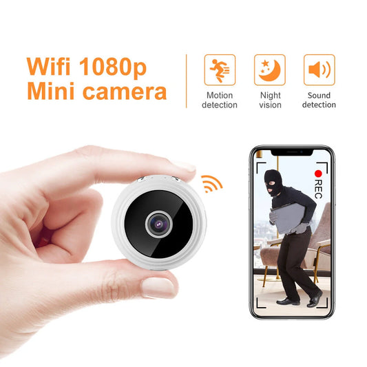Upgraded A9 1080P HD Mini WiFi IP Camera with Night Vision, Motion & Sound Detection for Home Security