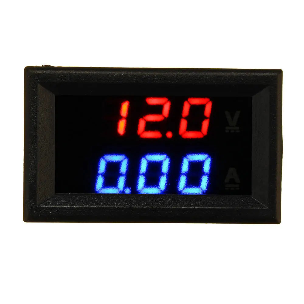 Mini Digital Voltmeter Ammeter DC 100V Current Meter Tester with Dual LED Display – 10A / 50A / 100A (3pcs)