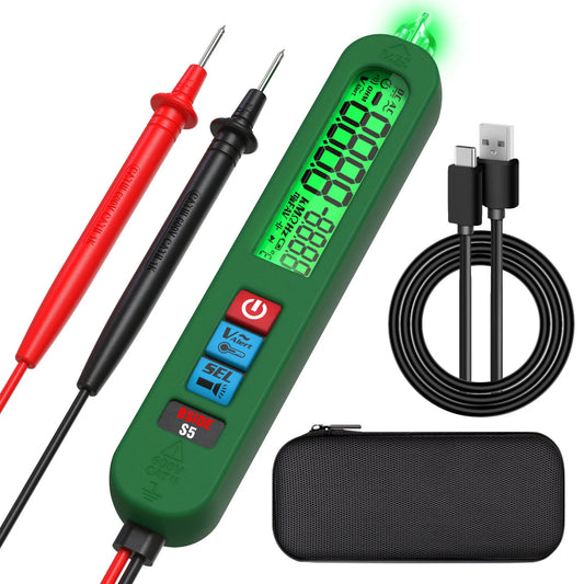 BSIDE S5 Smart Digital Multimeter Pen, Rechargeable Voltage Tester with Auto Range for Electrical Diagnostics