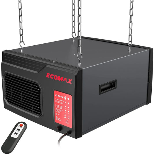 Ecomax MCF03 Ceiling Dust Collector, 3-Speed Remote-Controlled Air Filtration for Woodworking Garage