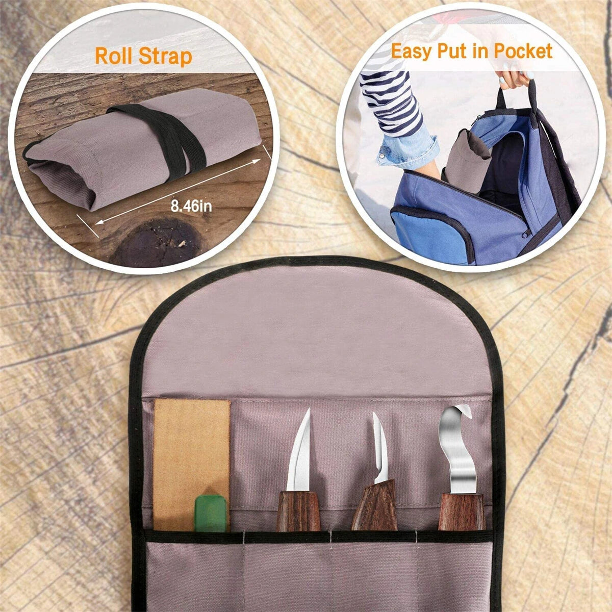 7-in-1 Wood Carving Tools Kit: Hook, Whittling, Chip Knives, Gloves & Sharpener for Beginners