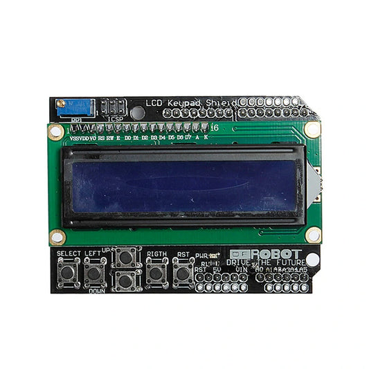 Geekcreit Blue Backlight Keypad Shield for Arduino LCD 1602 Board - Compatible with Official Arduino Boards