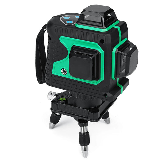 360° 12-Line 3D Green Laser Level - Auto Horizontal & Vertical Cross Measuring Tool