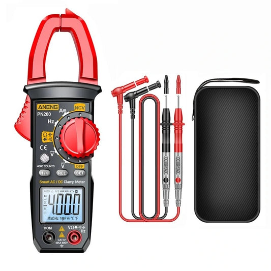ANENG PN200 Digital Clamp Meter 600A Multimeter Ammeter Voltage Tester with NCV & Ohm Test
