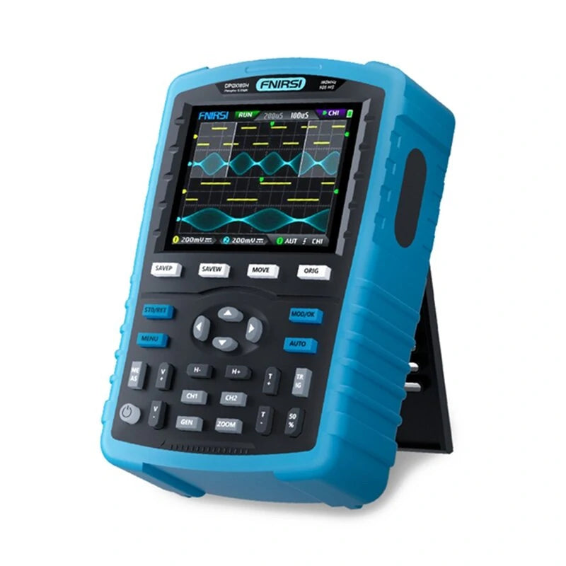 FNIRSI DPOX180H 180MHz Handheld Phosphor Digital Oscilloscope - Dual Channel 20MHz Signal Generator, 50000wfms/s, ZOOM XY FFT