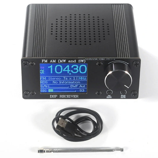 Portable ATS-80 AM/FM Radio Receiver, High Sensitivity, Durable with DSP Technology for Outdoor Camping