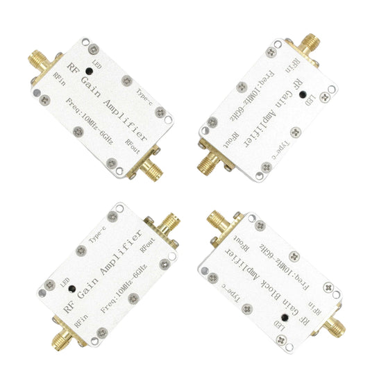High Flatness LNA Receiver Amplifier, 10-40dB Gain, 10MHz-6GHz, Low Noise, GPS/FM Radio, SMA Interface, Type-C Power