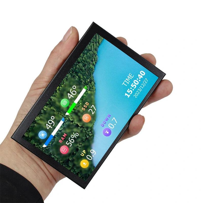 5-Inch IPS Type-C Secondary Screen Monitor, Photo/Video Player & Dynamic Data UI Display