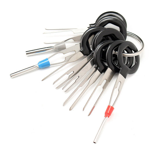 11PCS High-Quality Aluminum Terminal Removal Tool Kit for Car Wiring Connector Pin Extractor