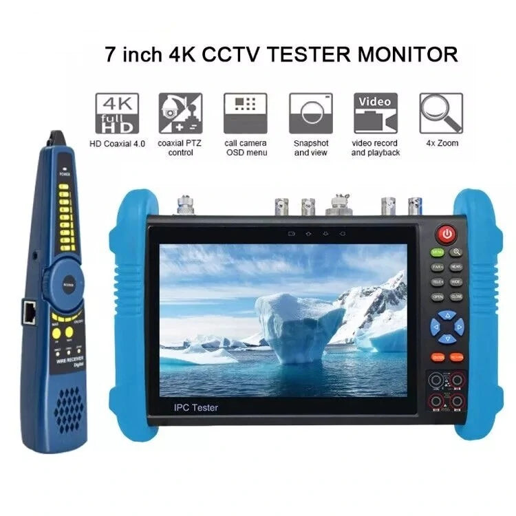 7 4K IPC-9800CADHS Plus+ CCTV Camera & PoE Tester for Video Surveillance