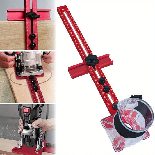Aluminum Router Jig: 4-in-1 Circle Cutting, Milling Groove, and Cabinet Hardware Bracket