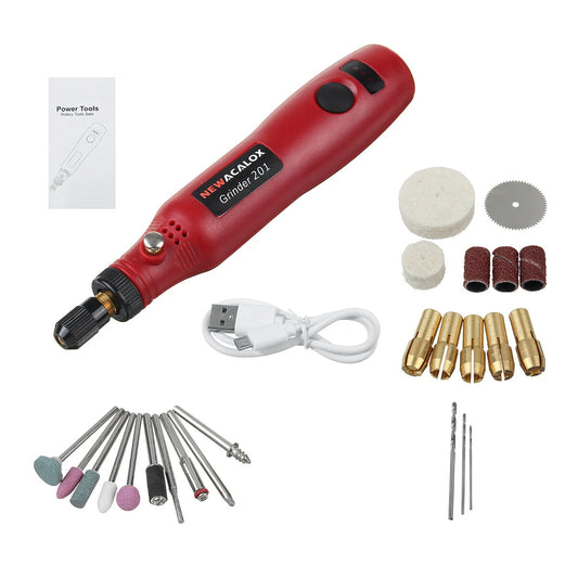 Cordless 10W Mini Rotary Tool Kit - 5000-15000RPM Drill, Grinder, Engraver & Sander