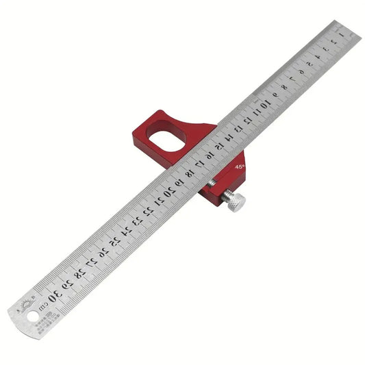 Precision Etched 0-300mm Combination Carpenter Square Ruler with 45/90 Degree Markings