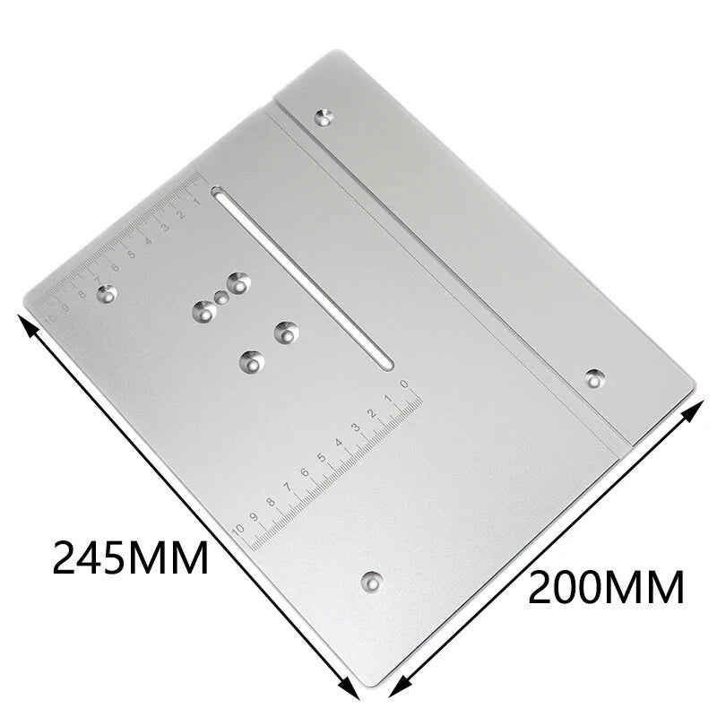 Aluminum T60 Mini Table Saw Insert: Precision Flip Cover Plate with Miter Gauge & Wrench for Woodworking