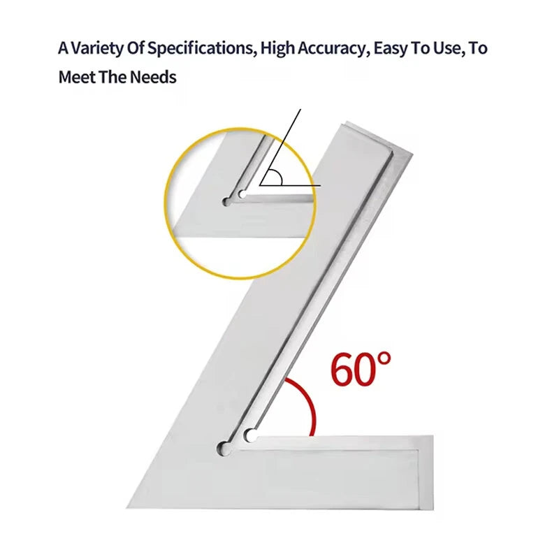 60° Angle Ruler with Seat - ETOPOO Machinist Carpenter Engineer Measuring Tool