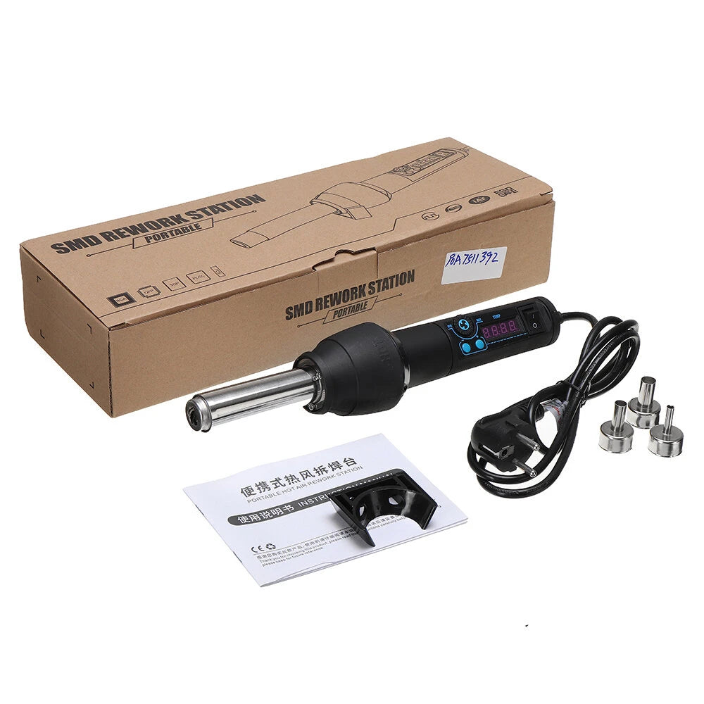 650W Adjustable Electric Soldering Iron & Heat Gun Desoldering Station