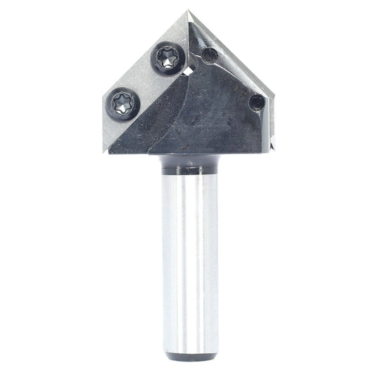 V-Groove Router Bit 1/2 1/4 8mm Shank - 90 Degree Dual Blades Carbide Insert for Woodworking Engraving